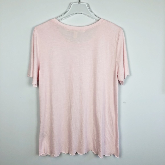 Michael Stars Scalloped Edge Soft Tee - Picture 5 of 5